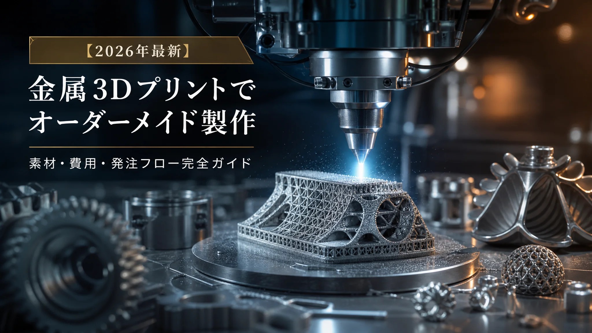 【2026年最新】金属3Dプリントでオーダーメイド製作｜素材・費用・発注フロー完全ガイド