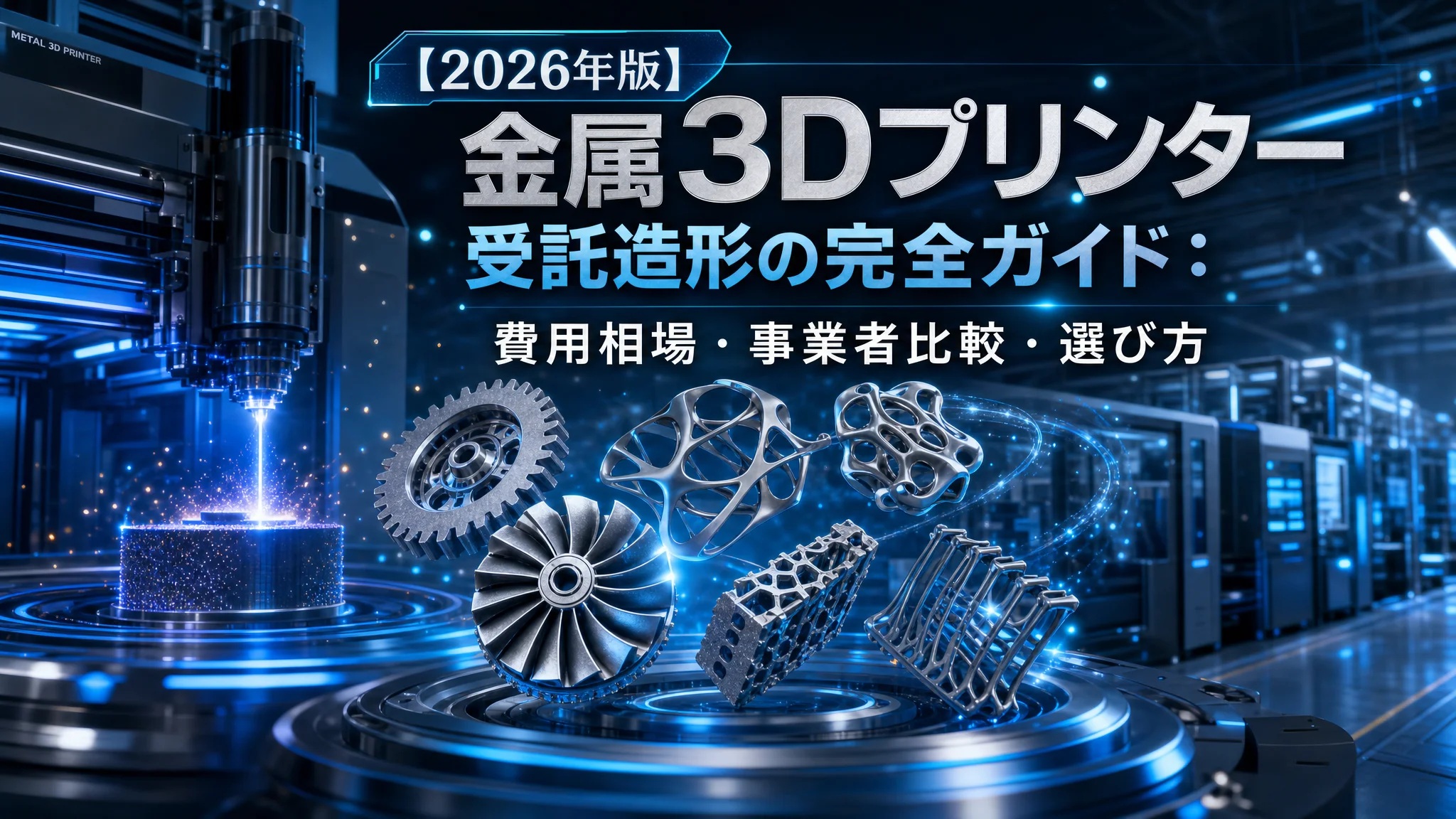 【2026年版】金属3Dプリンタ受託造形の完全ガイド:費用相場・事業者比較・選び方